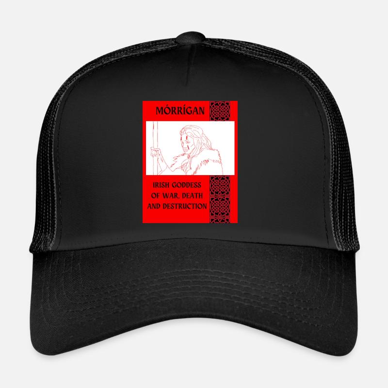 MÓRRÍGAN, DÉESSE IRLANDAISE DE LA GUERRE. Casquette trucker 