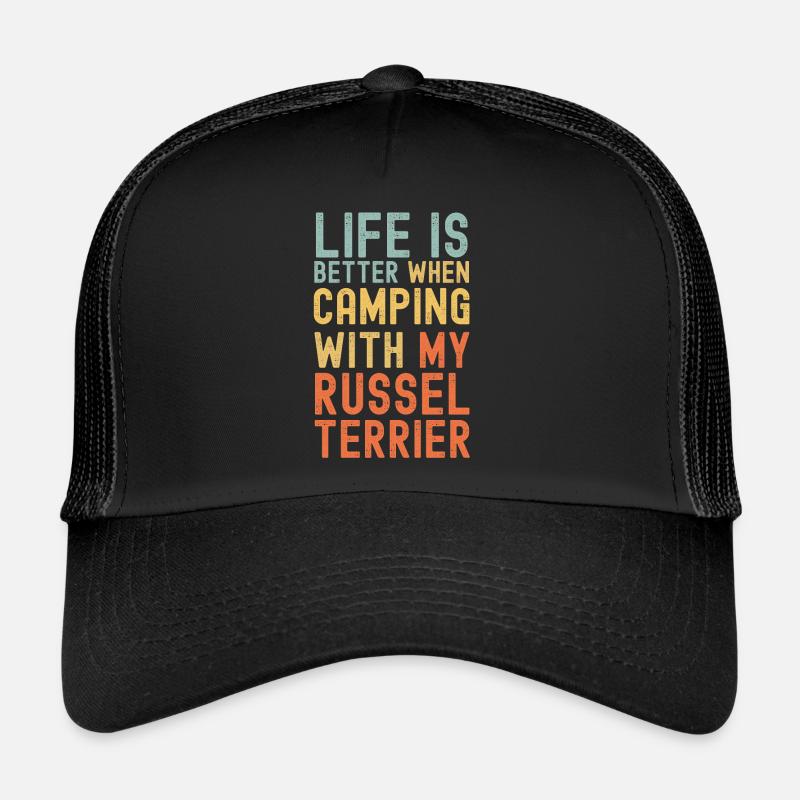 Russel Terrier Camping rétro vintage Casquette trucker 