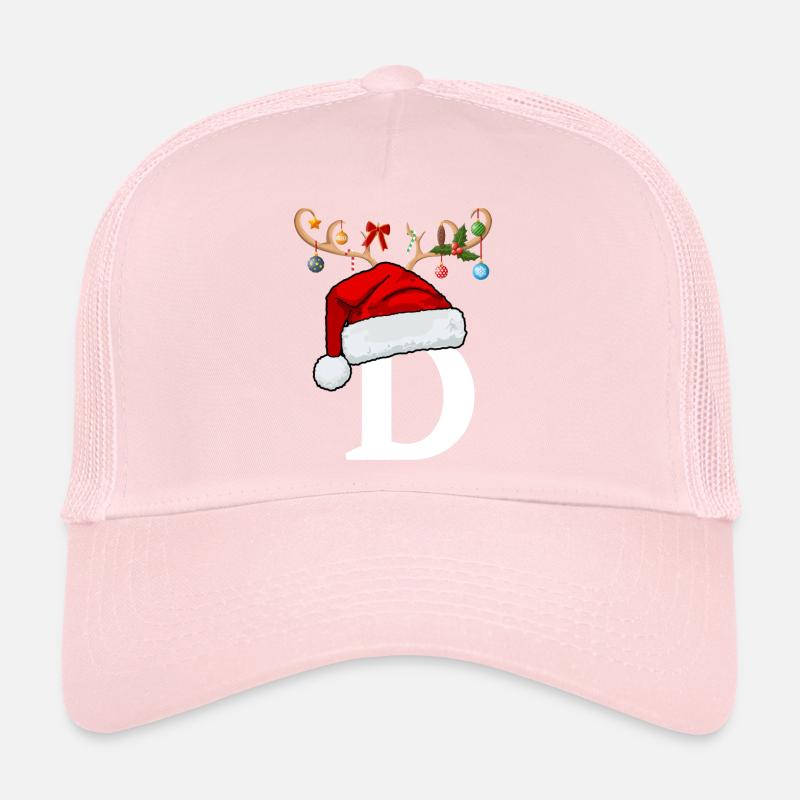 Lettre D bonnet de Noël Casquette trucker 