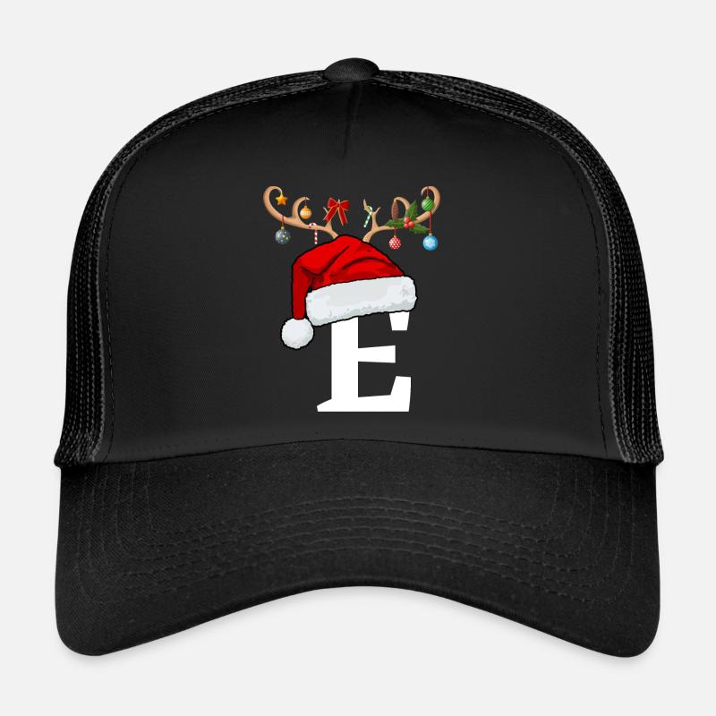 Lettre E bonnet de Noël Casquette trucker 