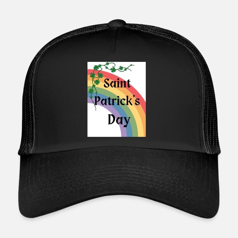 Fête de la Saint-Patrick avec arc-en-ciel Casquette trucker 
