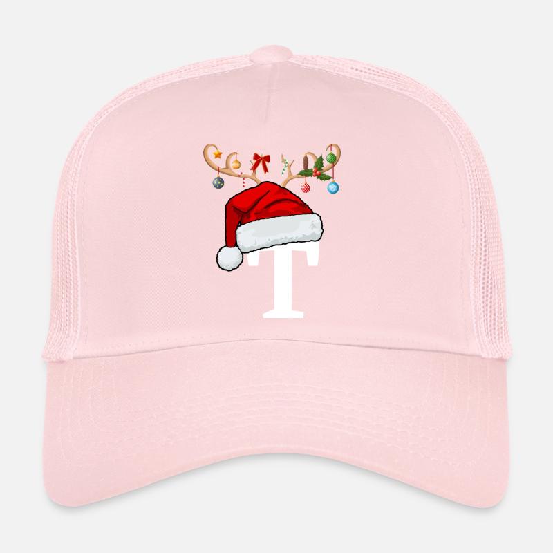 Lettre T bonnet de Noël Casquette trucker 