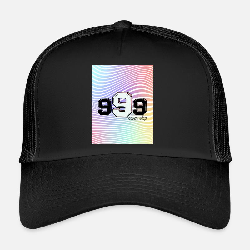 never stop - Trucker Cap - Schwarz/Schwarz