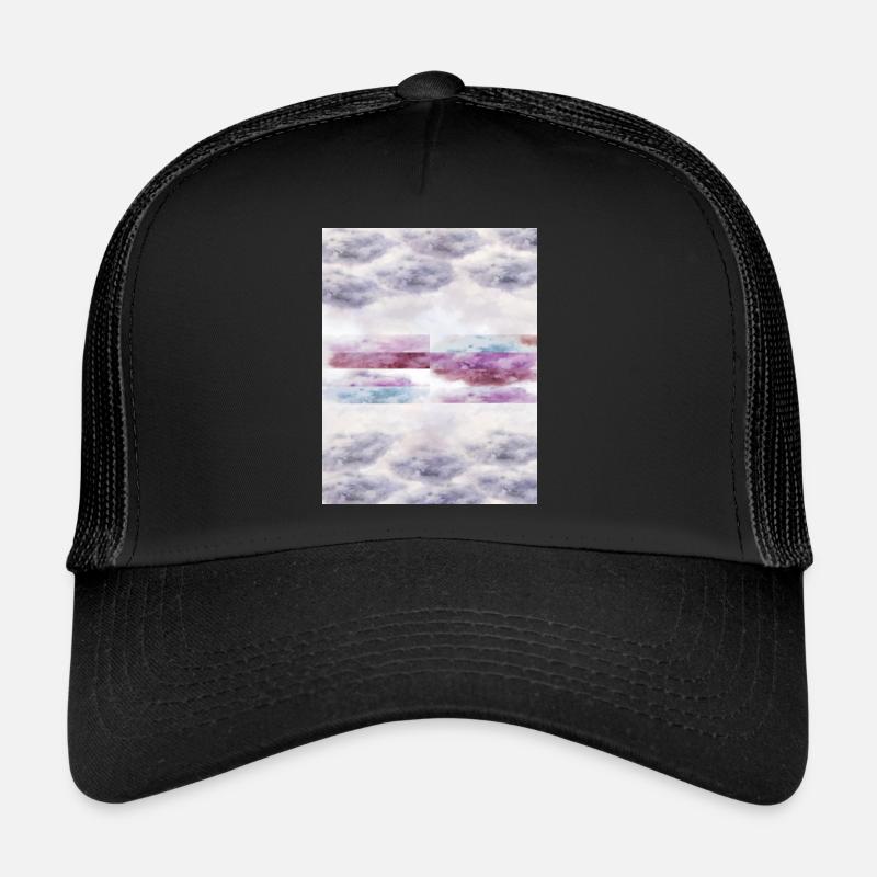 Farbige Wolken - Trucker Cap - Schwarz/Schwarz