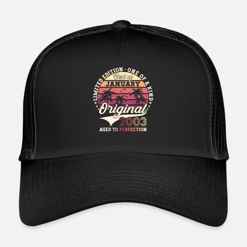 Year 2003 January 20th birthday gift man Trucker Cap