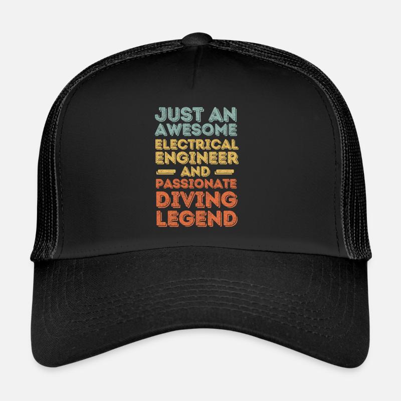 Ingénieur électricien Plongée rétro Casquette trucker 