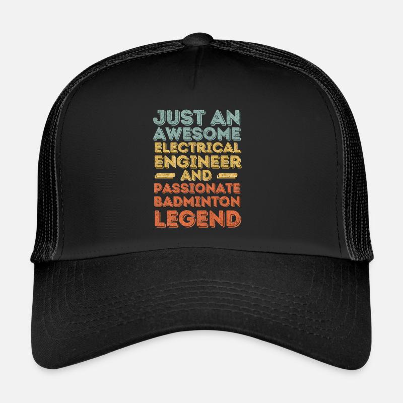 Electrical Engineer Badminton retro Trucker Cap