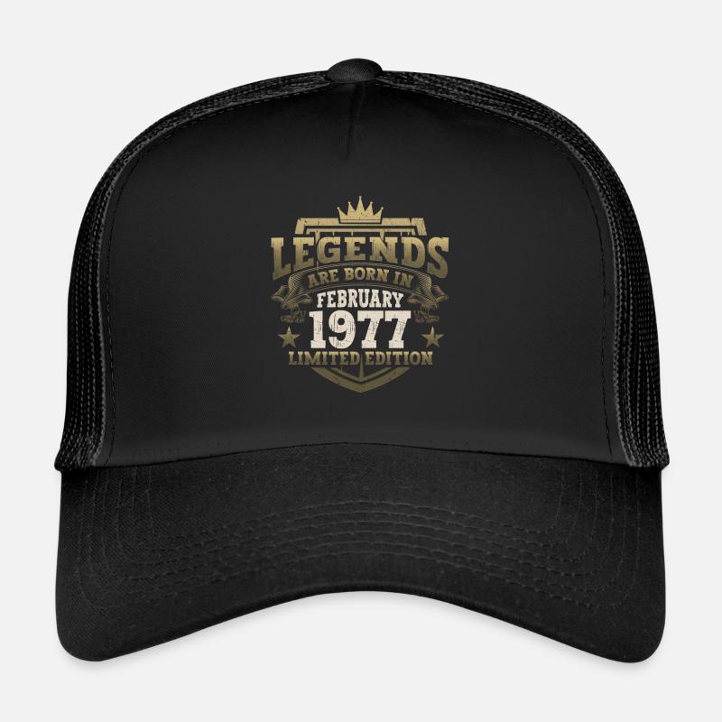 February born 1977 46th birthday gift man Trucker Cap