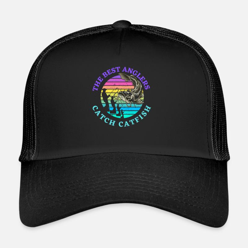 Conception rétro du poisson-chat Casquette trucker 