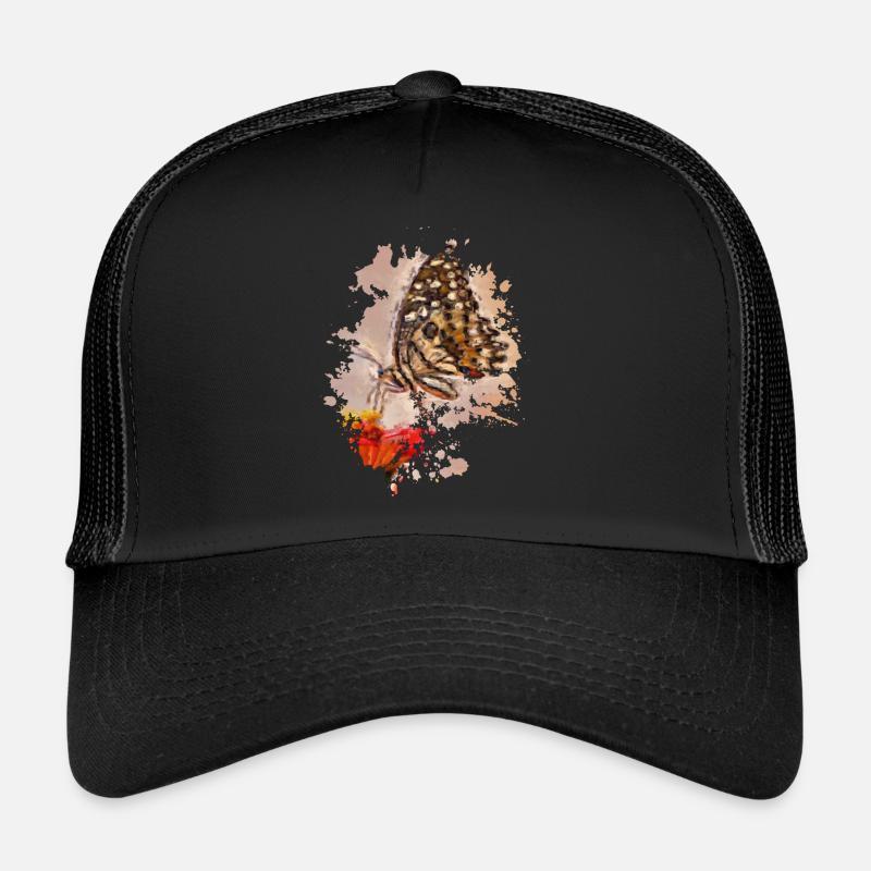 Schmetterling - Trucker Cap - Schwarz/Schwarz