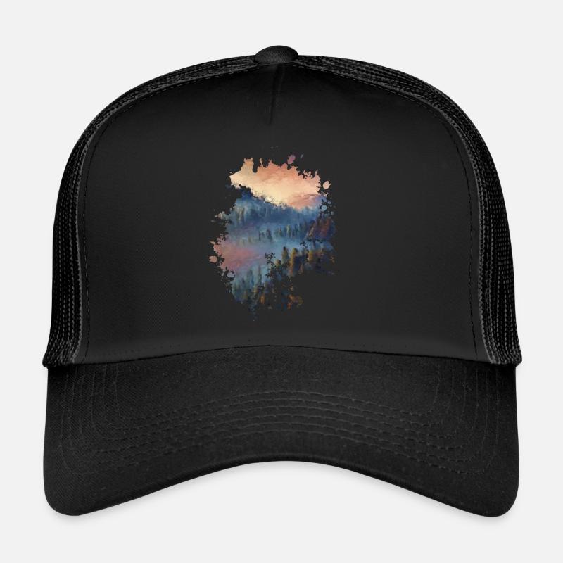 Landschaft - Trucker Cap - Schwarz/Schwarz