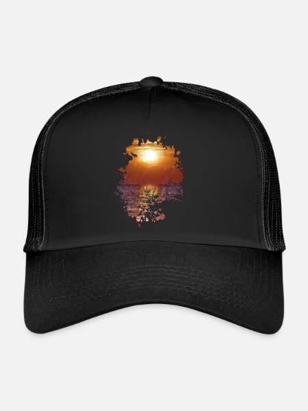 Sonnenuntergang - Trucker Cap - Schwarz/Schwarz