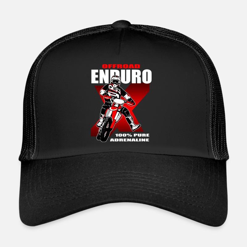 Enduro Tout-terrain - Casquette trucker - noir/noir