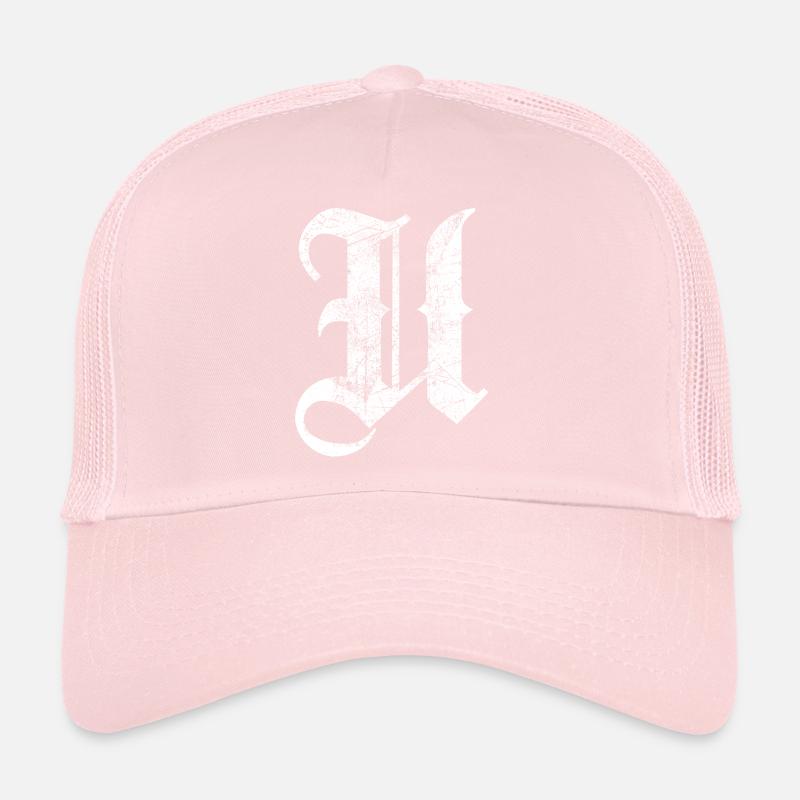 Tshirt alphabet initial U Trucker Cap