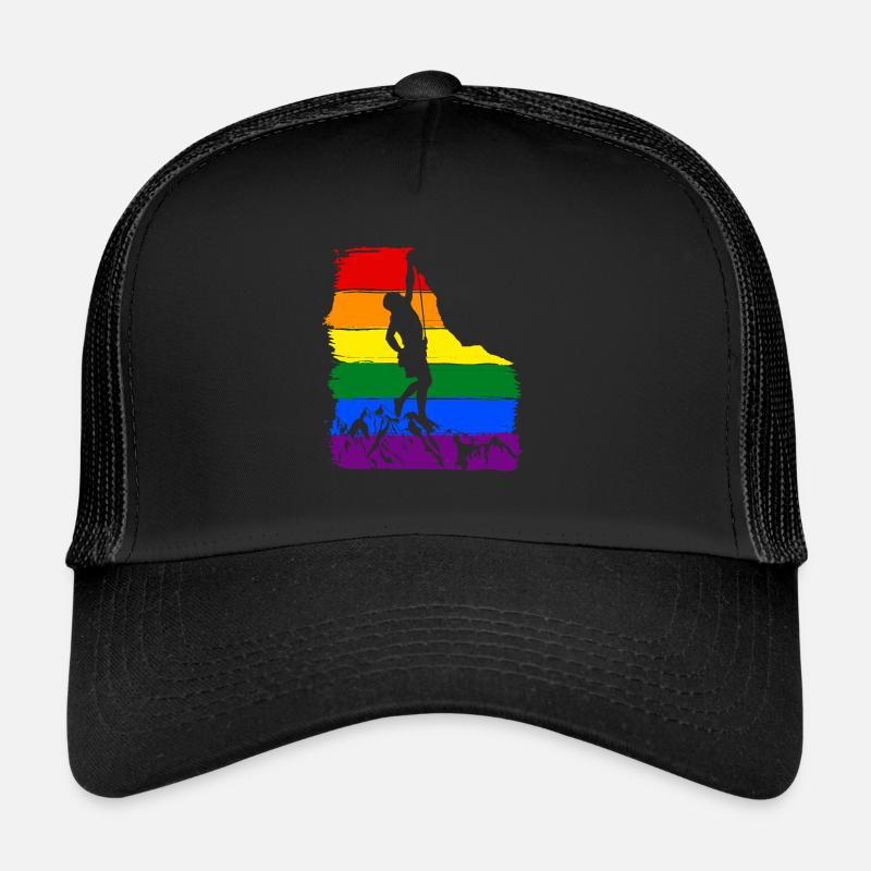 Klettern LGBT Pride - Trucker Cap - Schwarz/Schwarz
