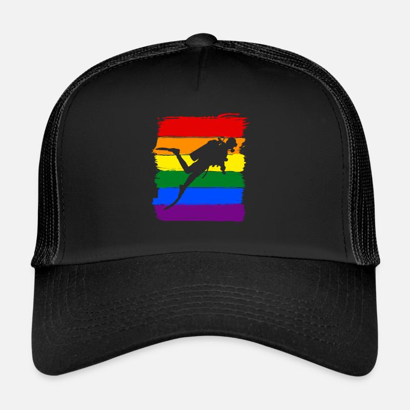 Diving LGBT Pride Trucker Cap
