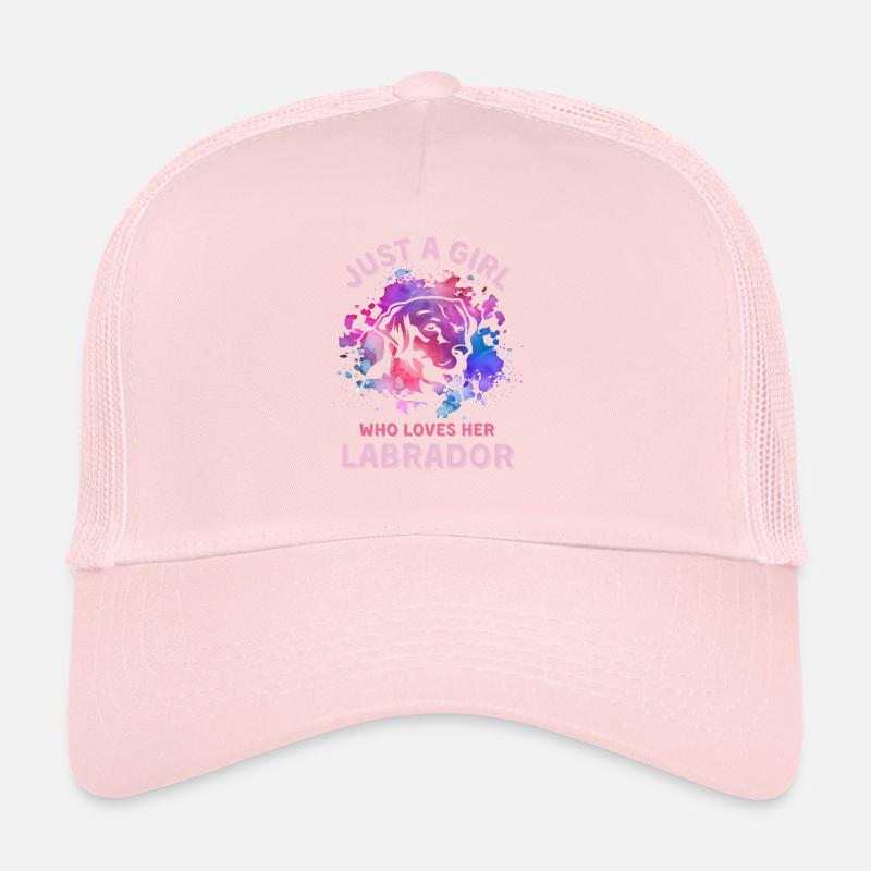 Nur ein Mädchen, das ihren Labrador liebt Trucker Cap