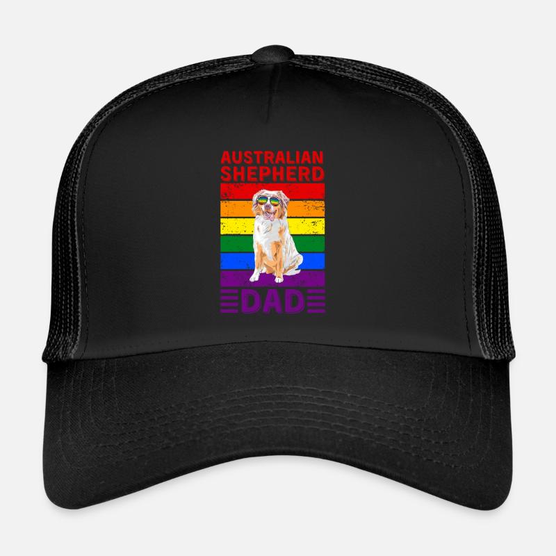 Australian-shepherd Dad LGBTQ Trucker Cap
