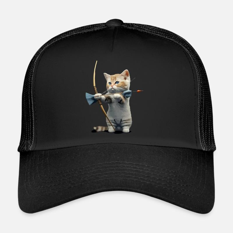 Milo au tir à l arc - Casquette trucker  - noir/noir