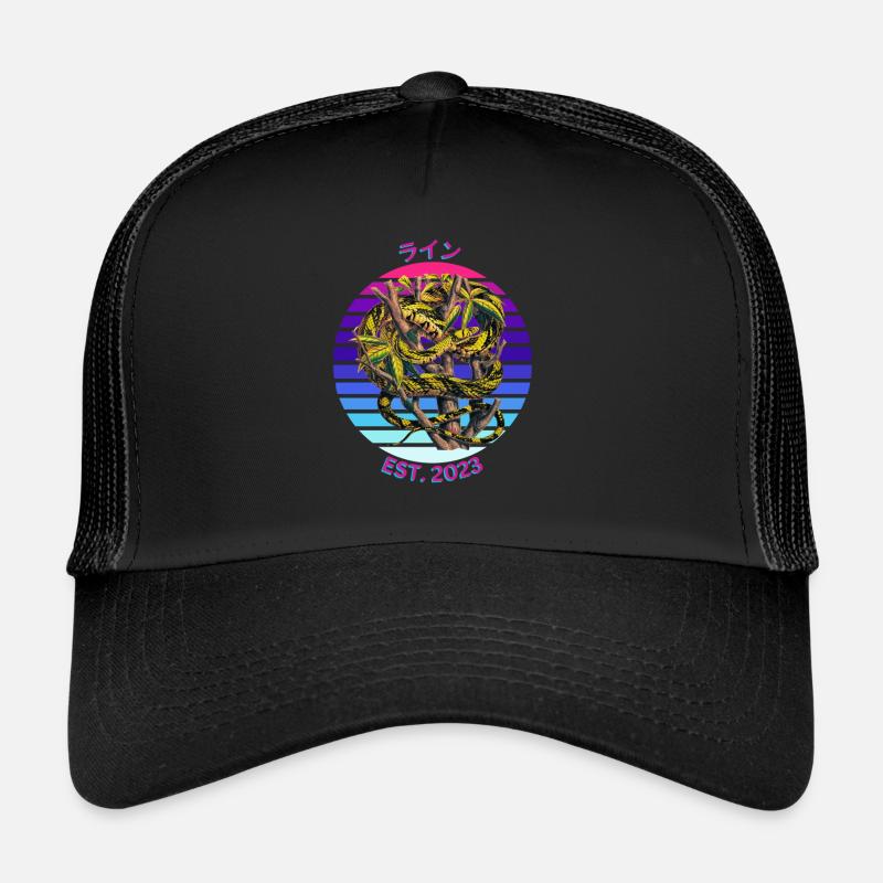 Neon Snake - Trucker Cap - black/black