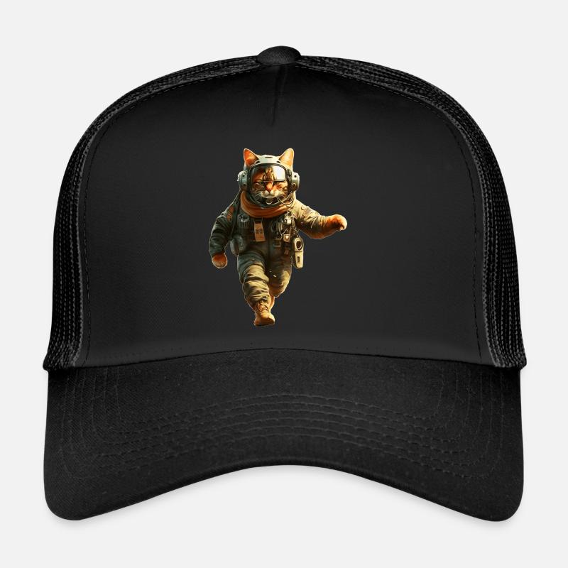 Le chat ou le chat sert de héros dans l’armée Casquette trucker 