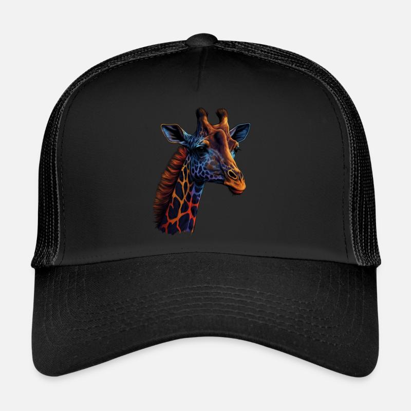 SCHÖNE GIRAFFE - SAVANNE - Trucker Cap - Schwarz/Schwarz
