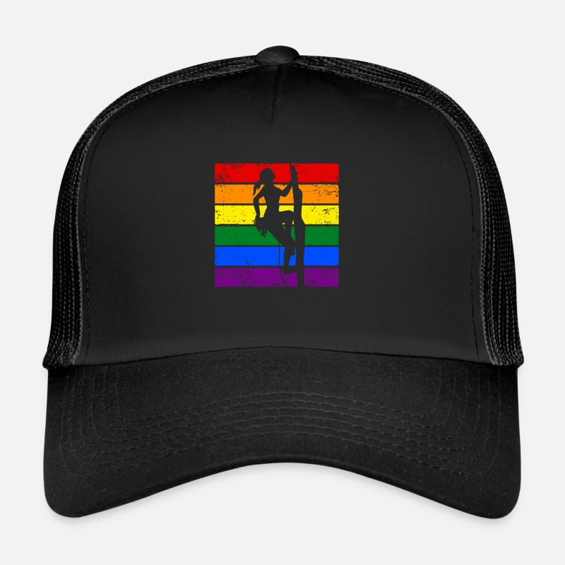 Escalade LGBTQ - Casquette trucker  - noir/noir
