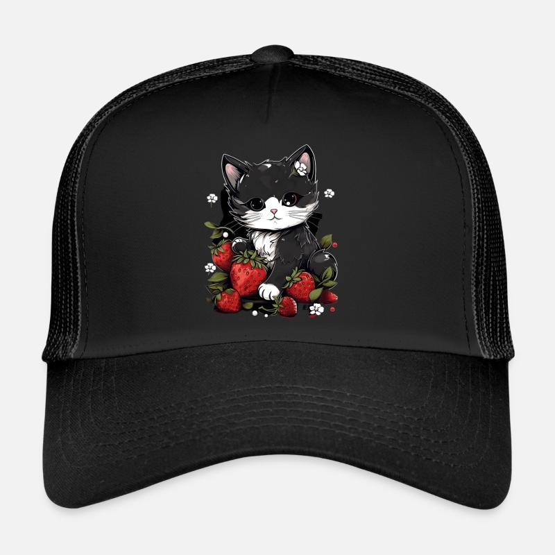 Katze Ragamuffin Erdbeere Geschenk Trucker Cap