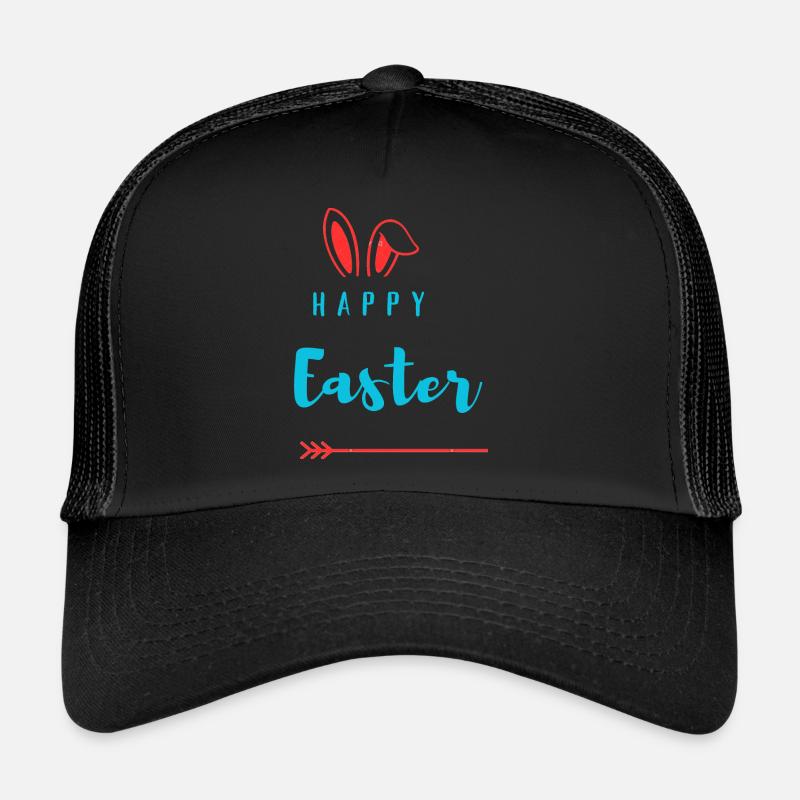 Happy Easter Bunny Easter Egg Hunt Squad Easter Wo - Casquette trucker - noir/noir