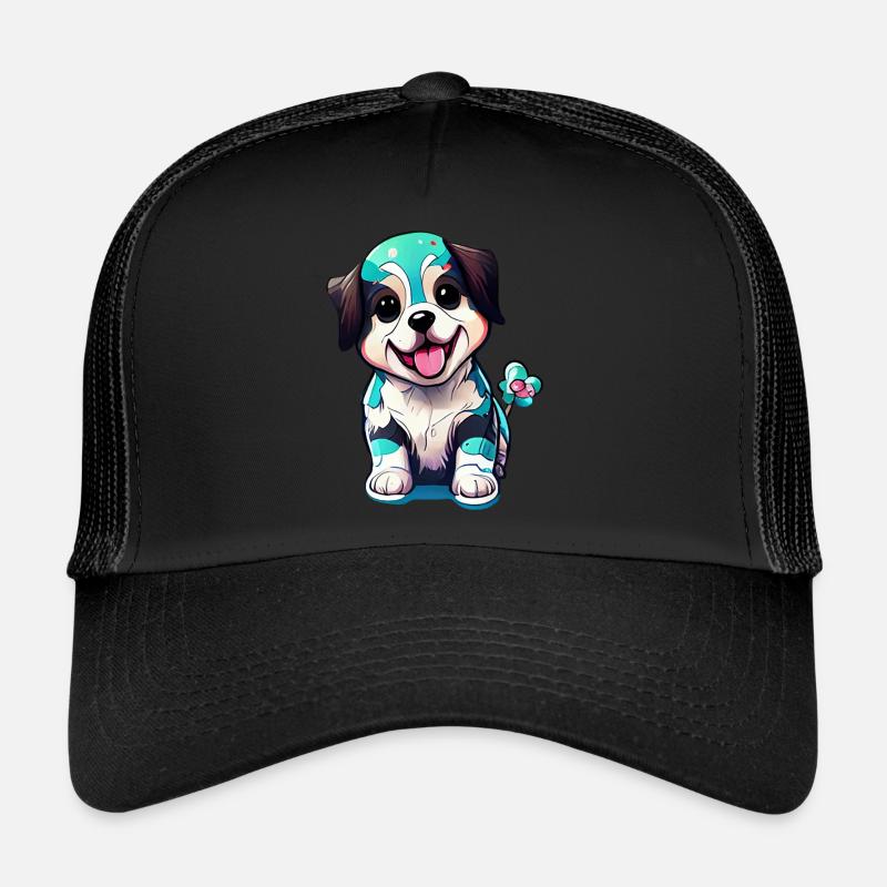 Niedlichkeit in Hundeform. Kräftige und lebendige Trucker Cap