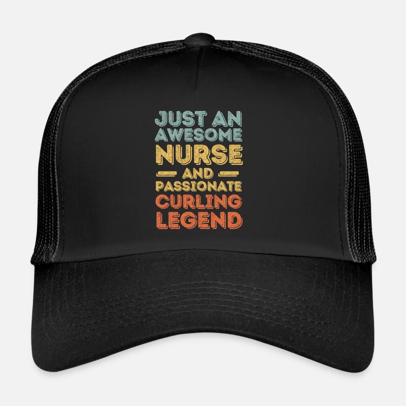 Krankenschwester Curling Legende retro Trucker Cap