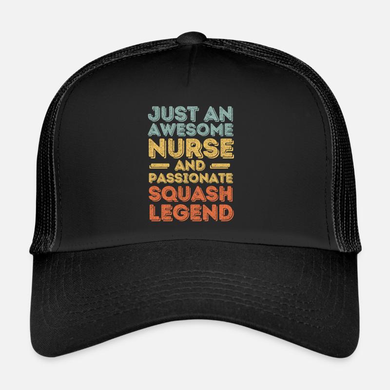 Infirmière Légende du squash rétro Casquette trucker 