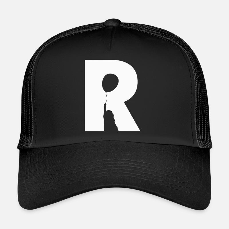 Optical illusion art psychadelic retro forms R Trucker Cap
