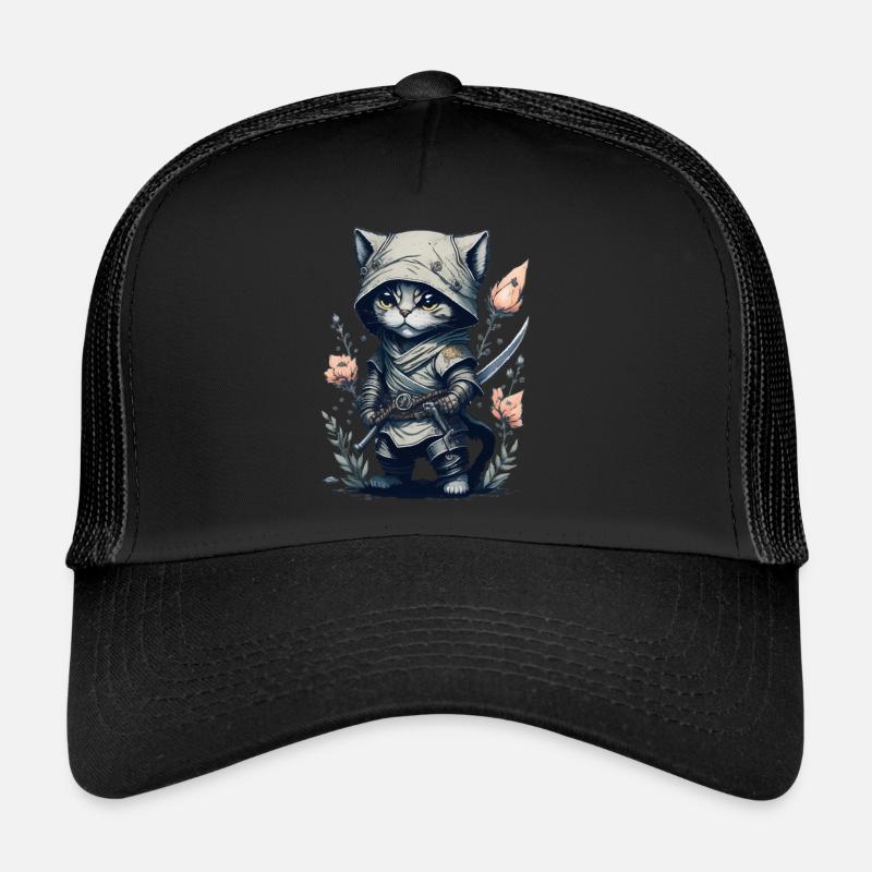 An invincible fighter: Ninja Cat Trucker Cap
