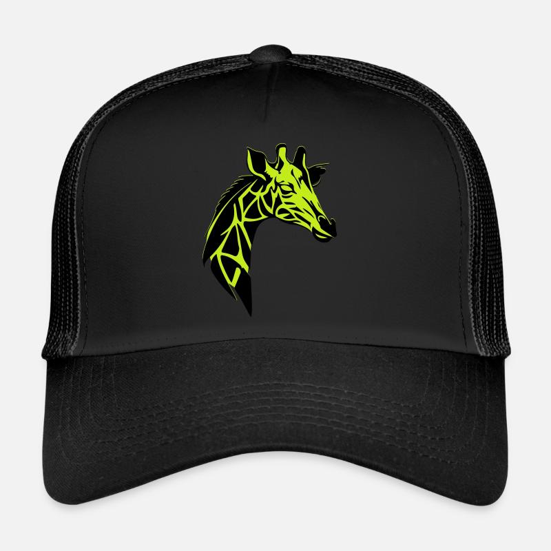 giraffe - Trucker Cap - Schwarz/Schwarz