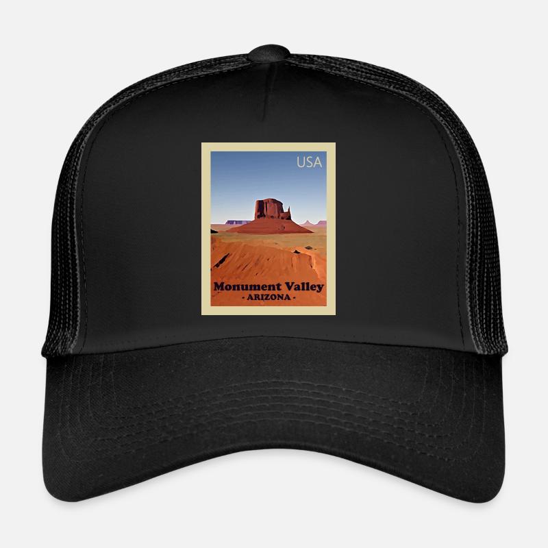 Nationalpark Tal der Monumente - Trucker Cap - Schwarz/Schwarz