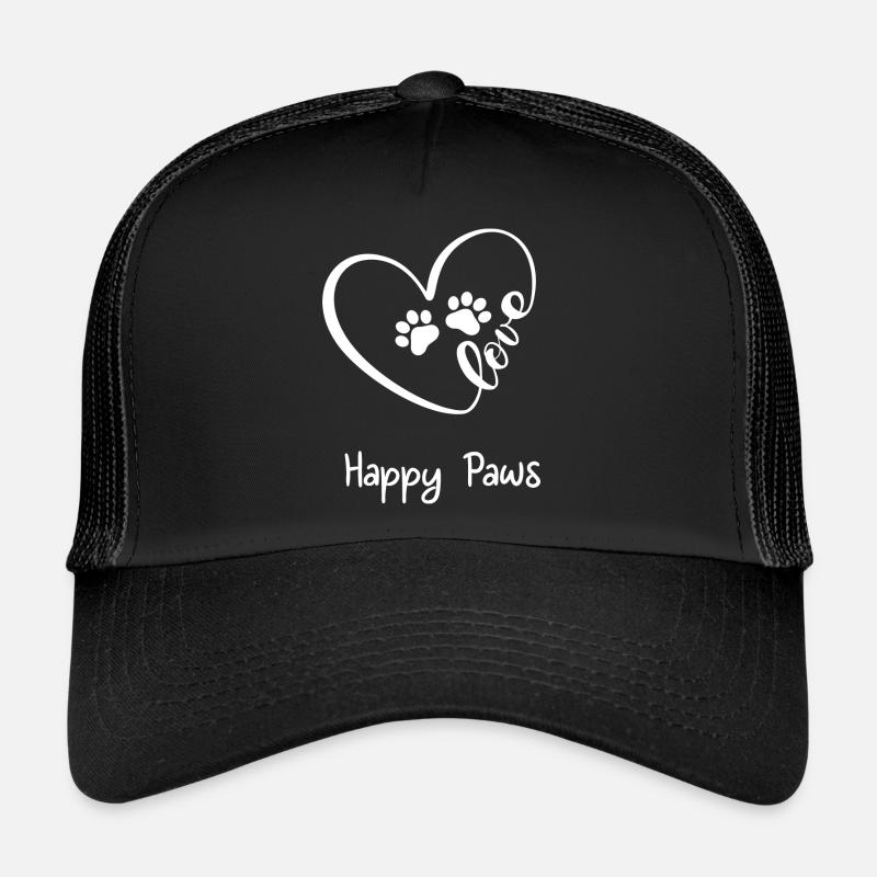 Happy Paws Tierliebhaber Design Trucker Cap