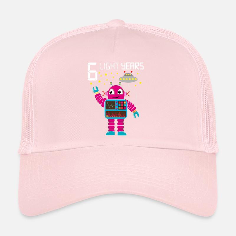 Robot congratulates 6 light years old six years Trucker Cap
