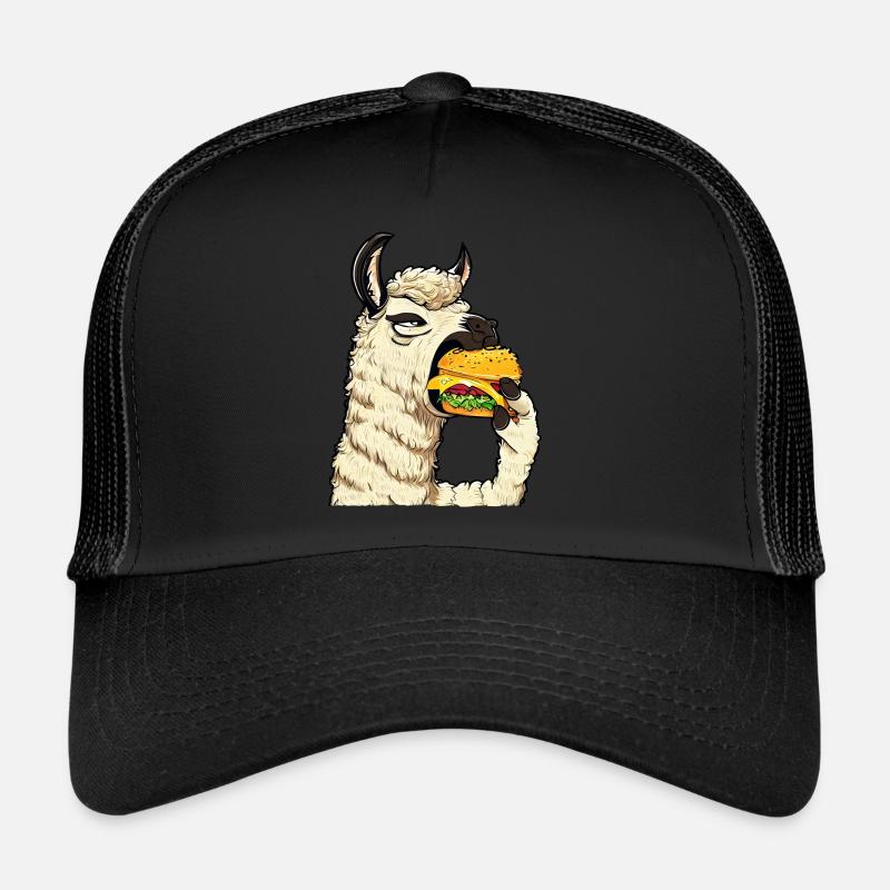 Lama mangeur de cheeseburger Casquette trucker 