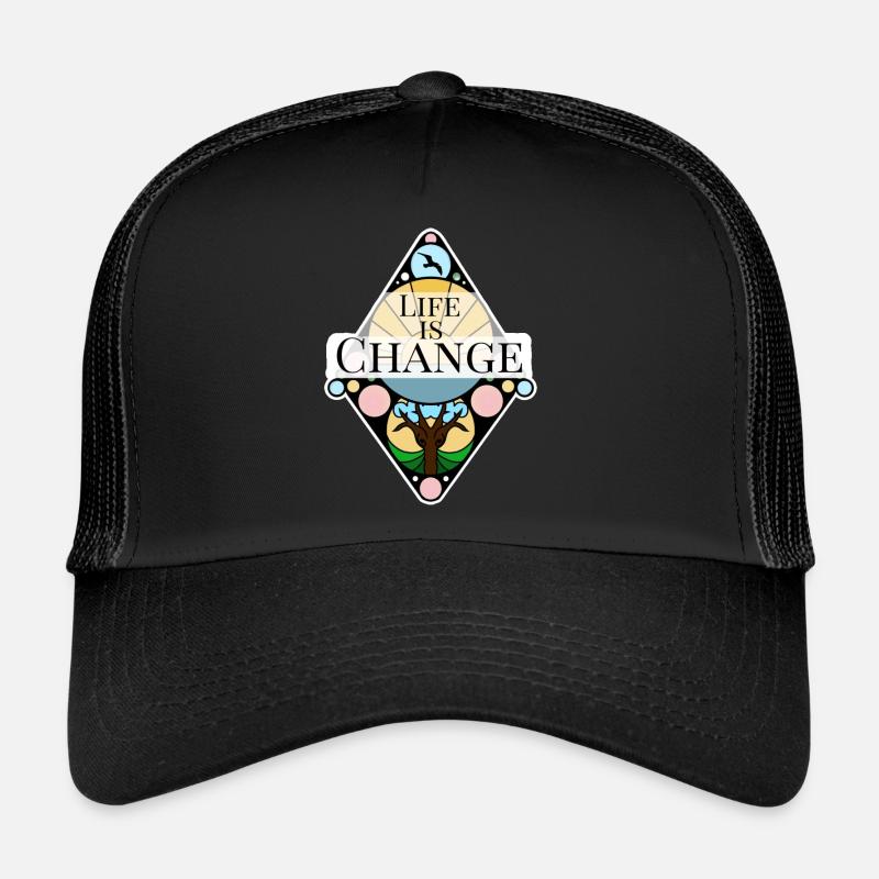 Life is Change - Trucker Cap - Schwarz/Schwarz