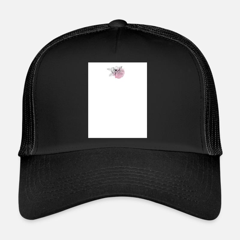 Pastel Floral Design - Trucker Cap - black/black
