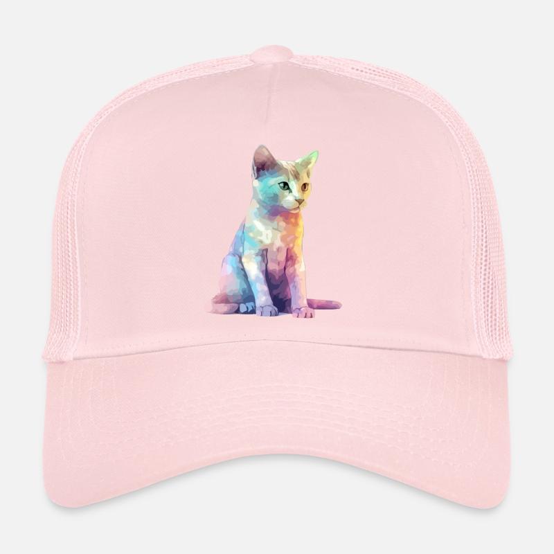 Miki le chat multicolore Casquette trucker 
