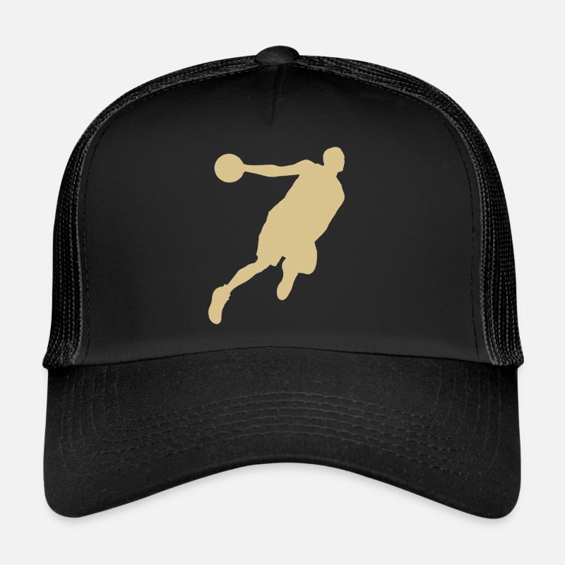 Basketballer-Silhouette, Dynamisches Sport-Design Trucker Cap