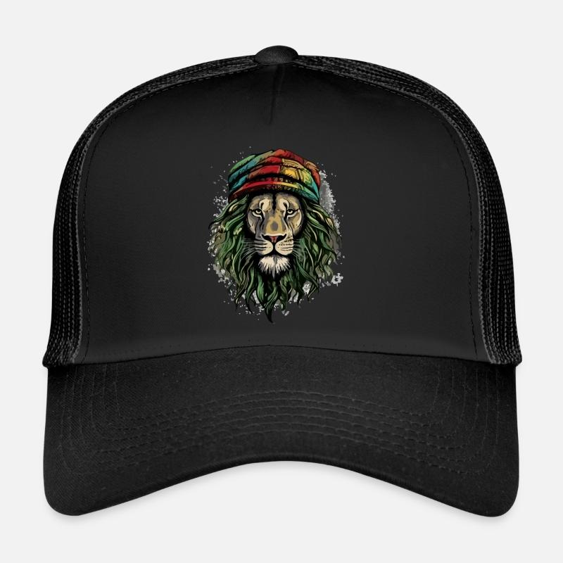 Jah rasta lion Casquette trucker 