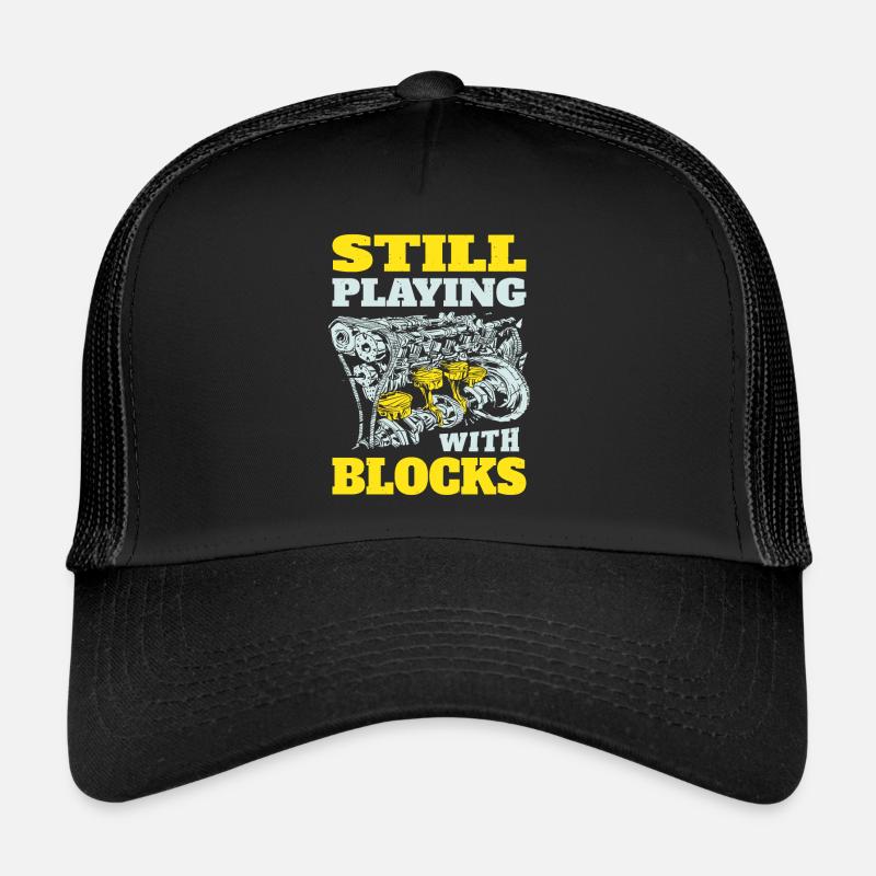 Still playing with blocks, Mechanics Engine Block - Trucker Cap - black/black