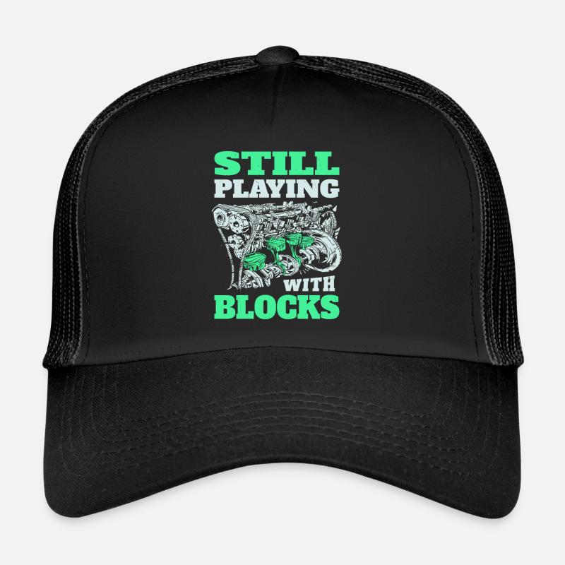 Still playing with blocks, Mechanics Engine Block Trucker Cap