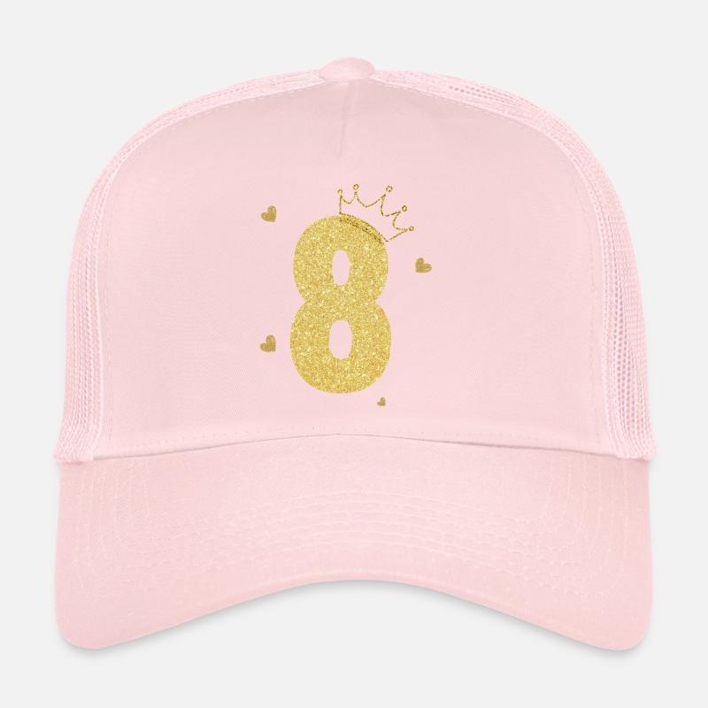 8th anniversary golden crown Trucker Cap