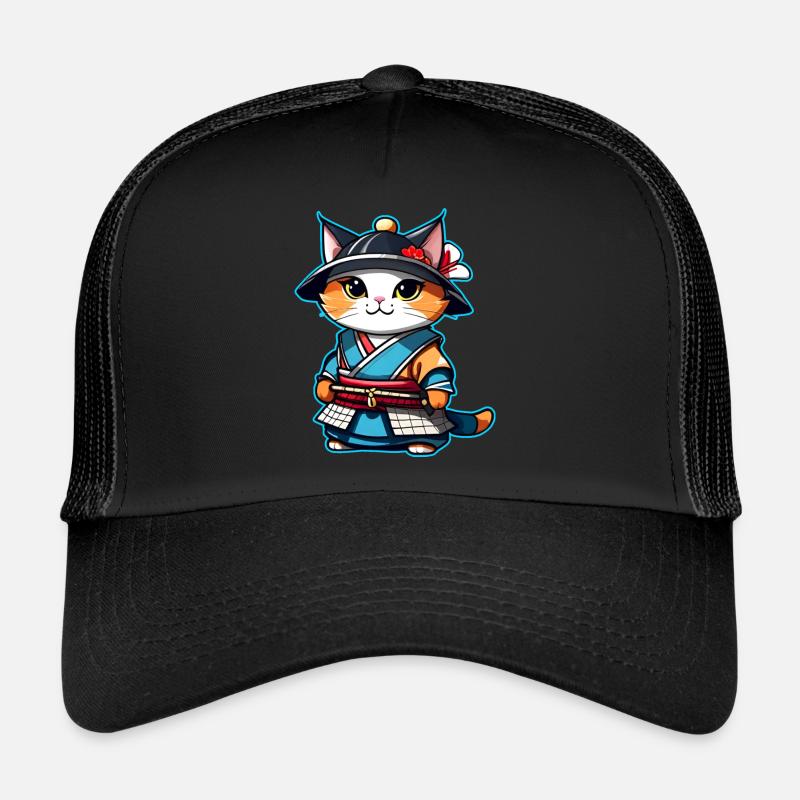 Niedliche Samurai Katze Trucker Cap