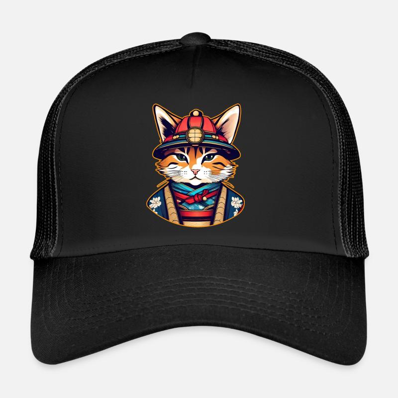 Niedliche Samurai Katze Trucker Cap