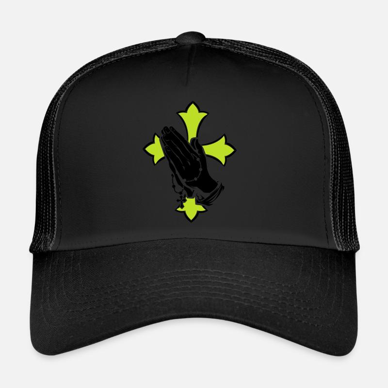 Mains priantes Casquette trucker 